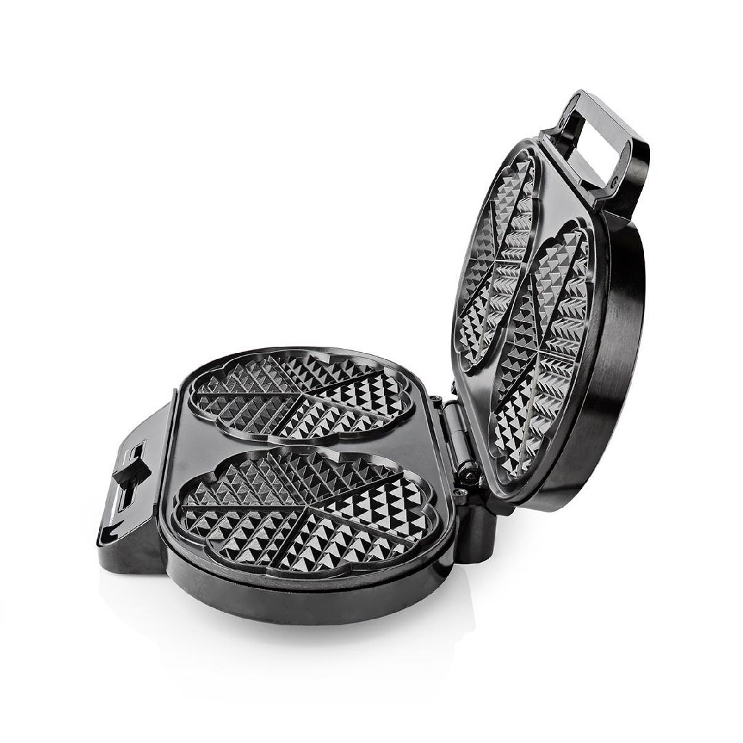 Heart Shaped Waffle Maker Dual NonStick 2x14cm