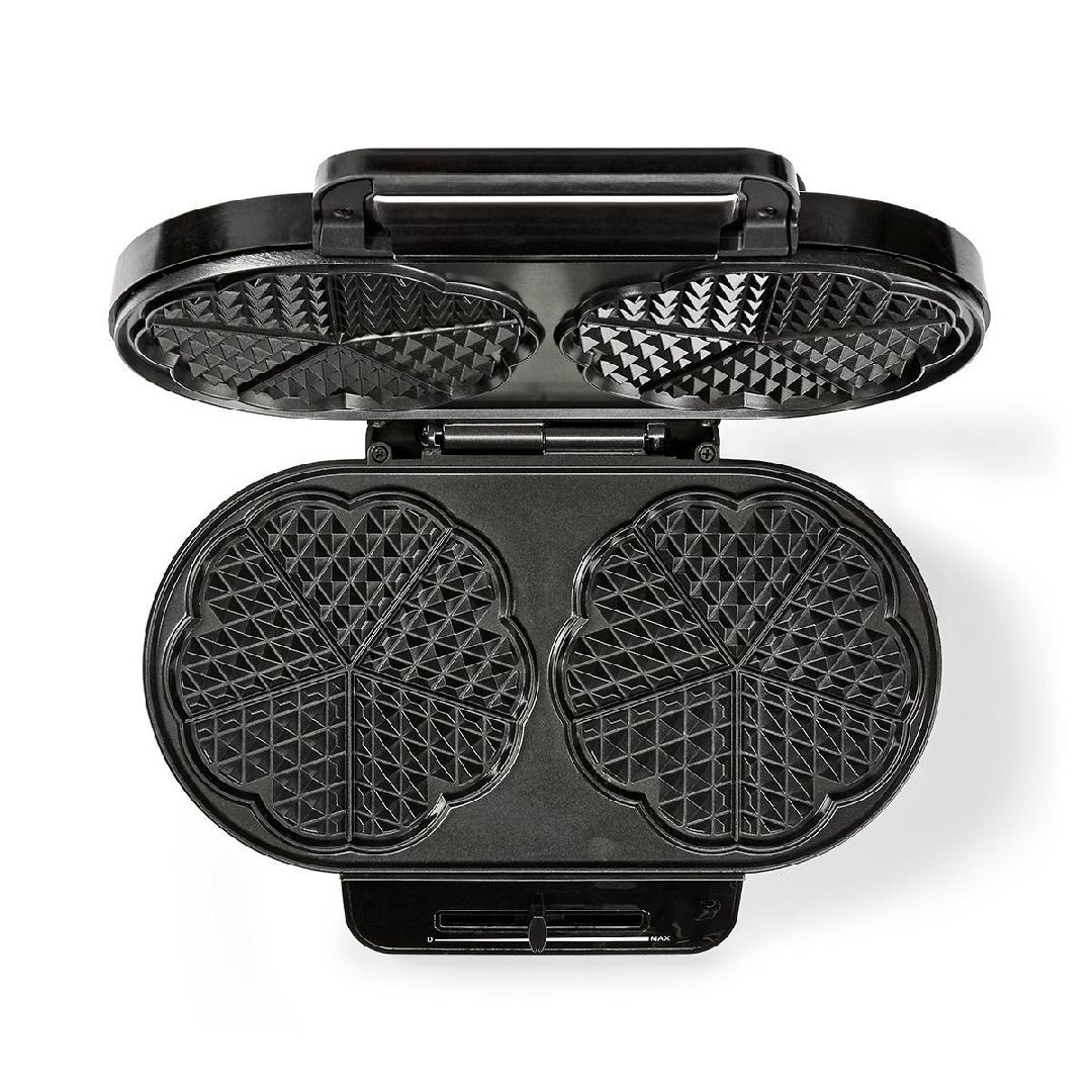 Heart Shaped Waffle Maker Dual NonStick 2x14cm