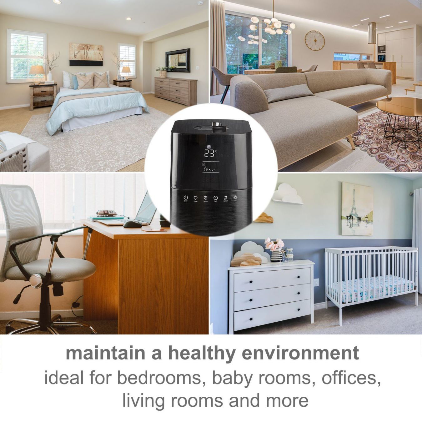 Air Humidifier Cool Mist 6L Hygrometer Timer BOXED2ME